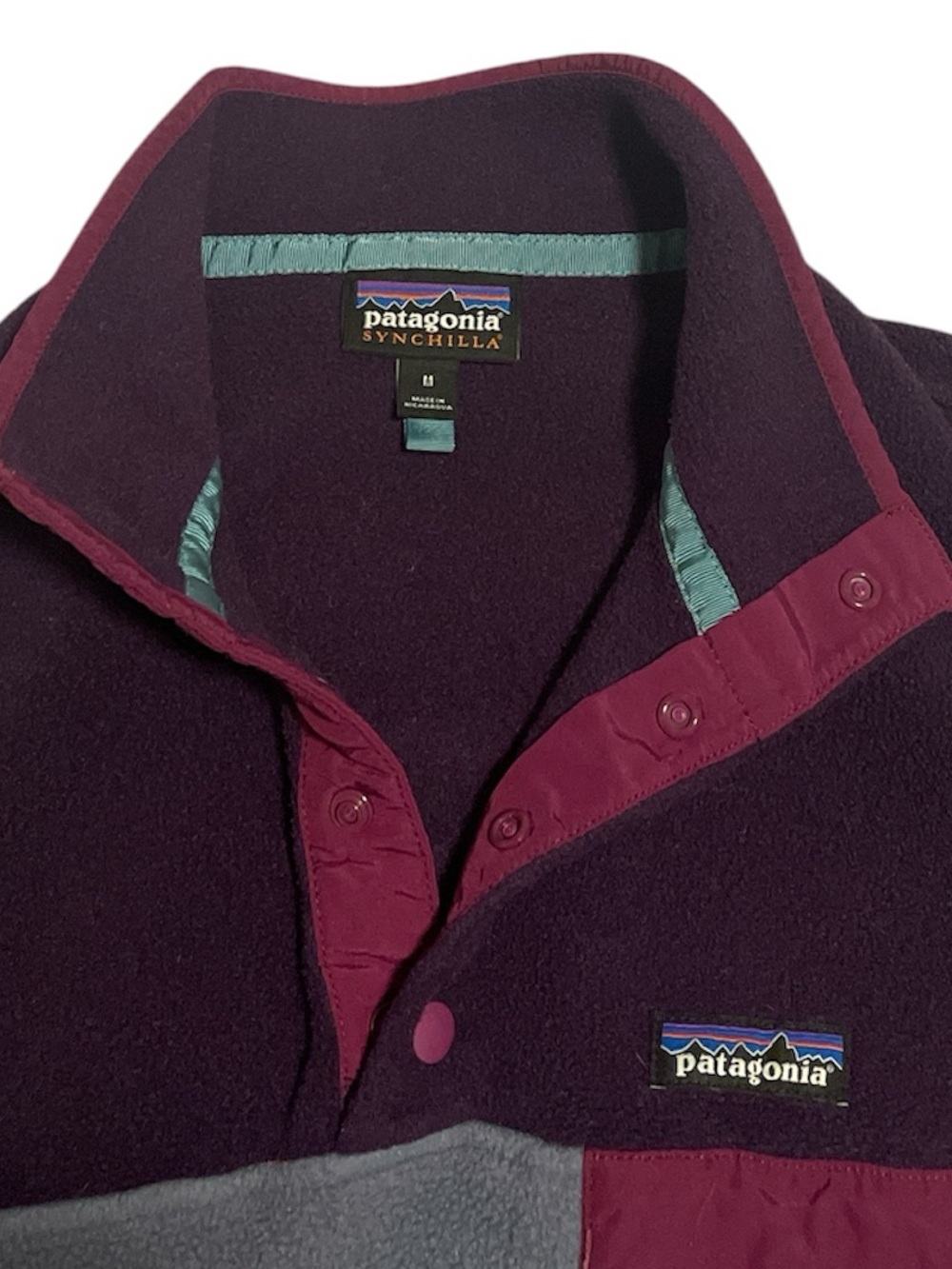 Patagonia Synchilla Snap-T Fleece Pullover Lupine Purple Women’s Size Medium - Picture 5 of 6